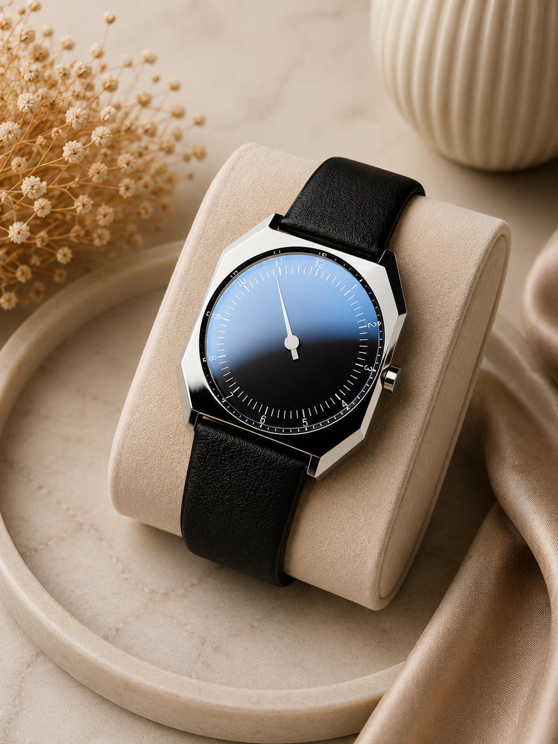 Moon Dream – Montre Homme Vintage Quartz | Design Rare, Bracelet Cuir ou Acier